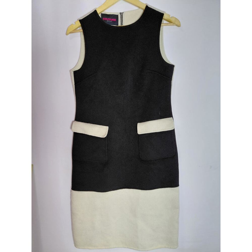 COUTURE Made in Italy Colorblock Dress Crew Neck see measurements